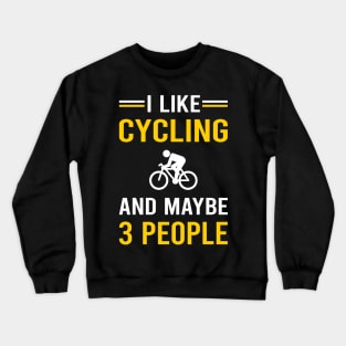 3 People Cycling Cycle Cyclist Crewneck Sweatshirt